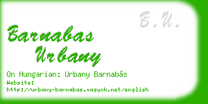 barnabas urbany business card